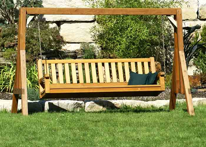 Hollywoodschaukel aus Holz Gartenmöbel Gartenbank NEU 160cm 