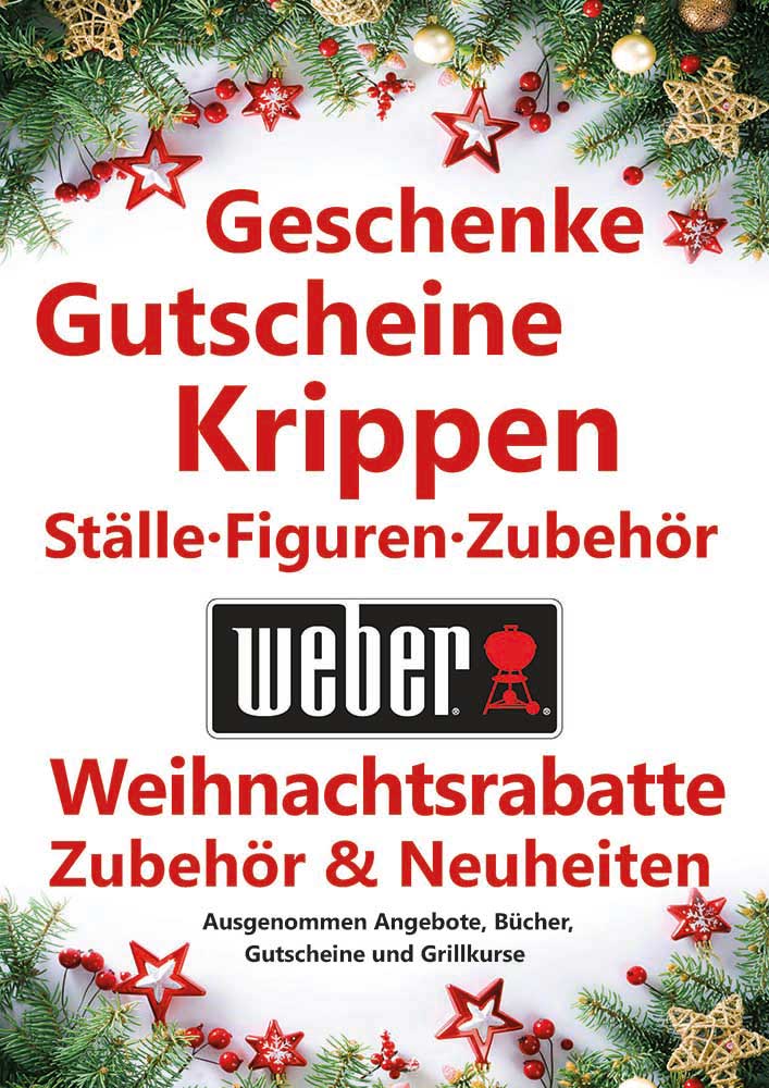 Weihnachts Poster Angebot der Erichmühle